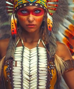 Native American Girl painting by numbers