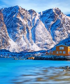 Norway's Lofoten Mountains paint by numbers