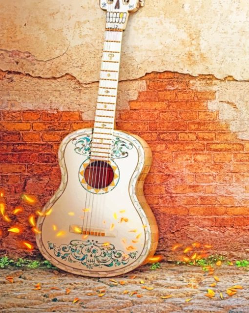 Old Guitar paint by numbers