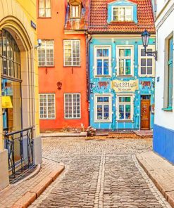 Old Town Of Riga Latvia painting by numbers