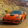 Orange Chevrolet Corvette paint by numbers