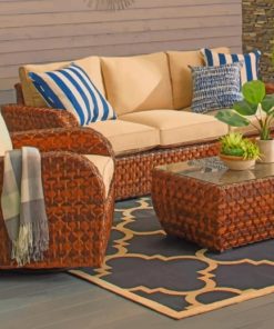 Outdoors Brown Patio Furniture paint by numbers