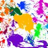 Colorful Splatter painting by numbers