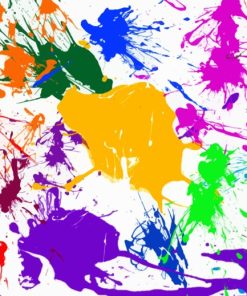 Colorful Splatter painting by numbers