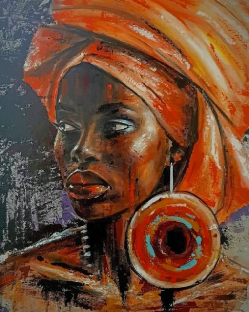 Painting Of African Woman painting by numbers