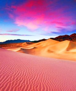 Pink Sunset Sand Dunes paint by numbers