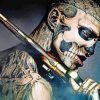 Rick Genest painting by numbers