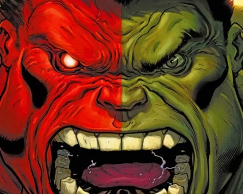 Red Hulk Vs Green Hulk painting by numbers