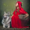 Red Riding Hood And Wolf paint by numbers