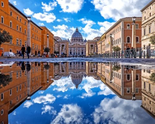 Saint Peters Church In Rome paint by numbers