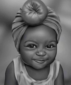 African Girl painting by numbers