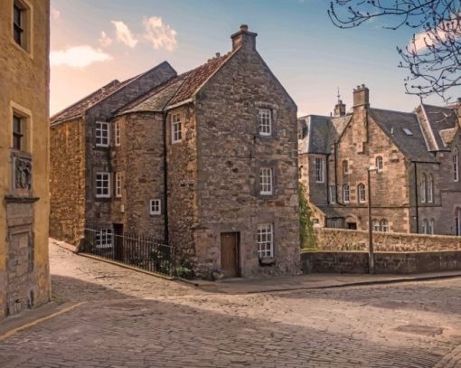 Buildings In Edinburgh City paint by numbers