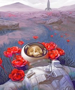 Skull Astronaut paint by numbers