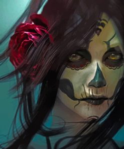 Skull Girl painting by numbers