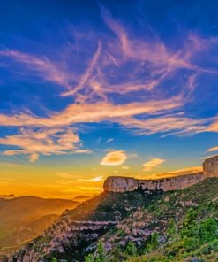 Spanish Mountains At Sunset paint by numbers