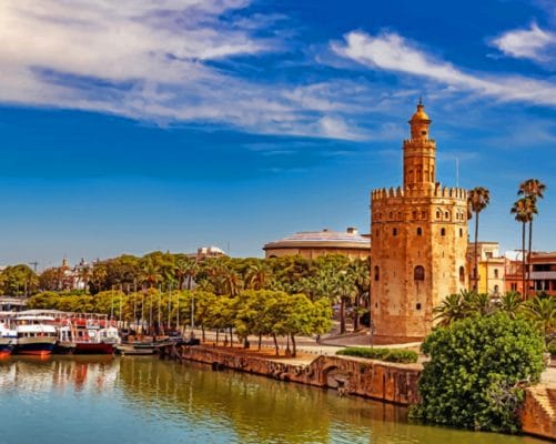 Torre Del Oro In Spain paint by numbers