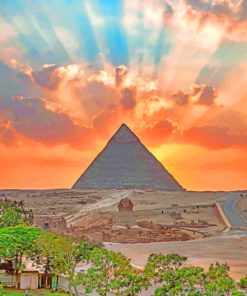 Sunrise At Great Sphinx Of Giza paint by numbers