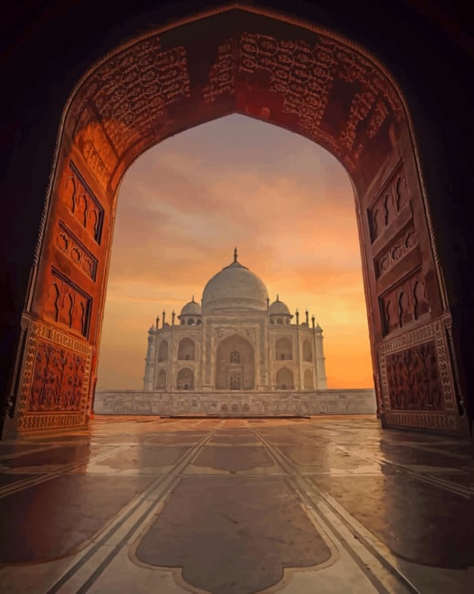 Taj Mahal Agra India paint by numbers