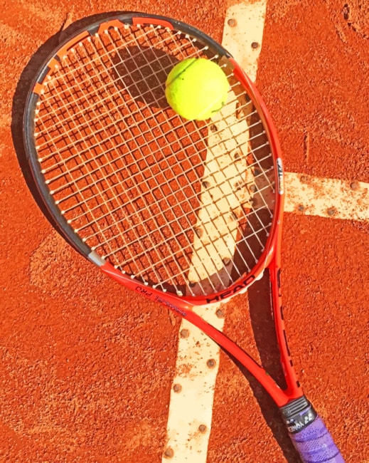 Tennis Ball And Racket paint by numbers