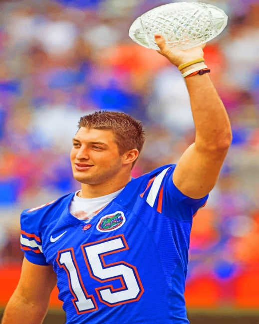 Tim Tebow Florida Gators paint by numbers
