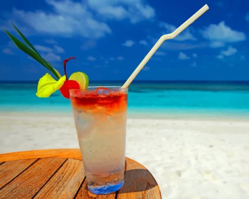 Tropical Cocktail painting by numbers