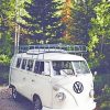 White VW Bus paint by numbers