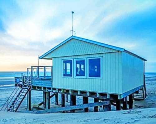 Wooden House In Seaside paint by numbers