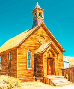 Wooden House In Bodie State Historic Park paint by numbers