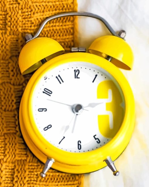 Yellow Vintage Clock paint by numbers