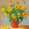 Yellow African Daisies paint by numbers