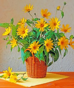 Yellow African Daisies paint by numbers