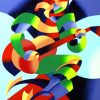 Abstract Guitarist paint by numbers