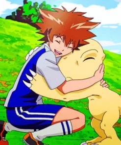 Agumon Digimon paint by numbers