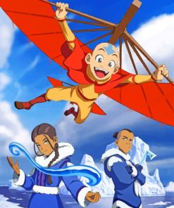 Flying Air Bender paint by numbers