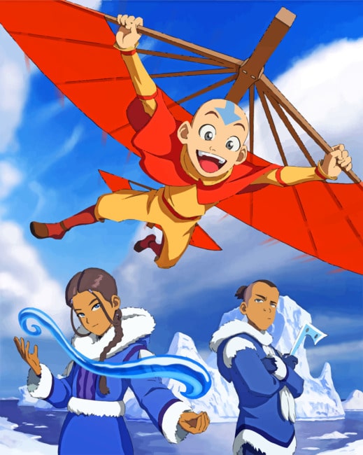 Flying Air Bender paint by numbers