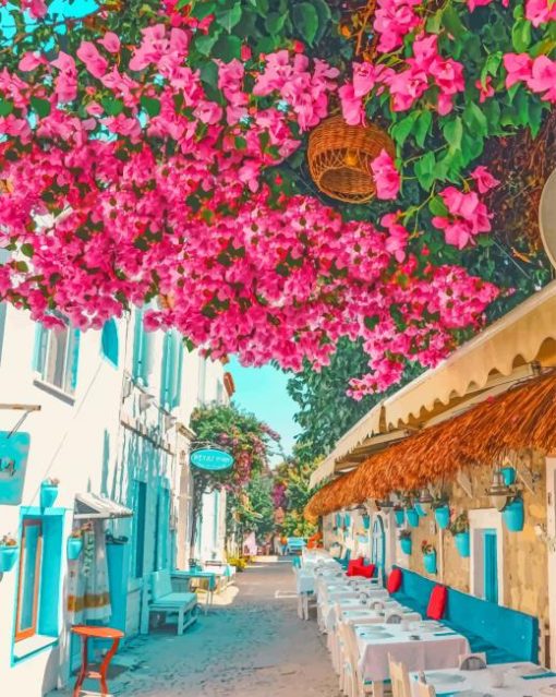 Alacati Town Turkey painting by numbers