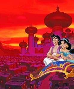 Aladdin And Jasmine paint by numbers