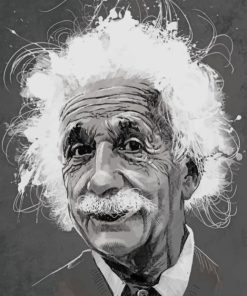 Albert Einstein Poster painting by numbers