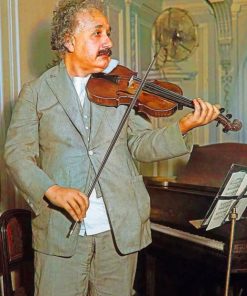 Albert Einstein With Violin paint by numbers