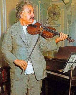 Albert Einstein With Violin paint by numbers