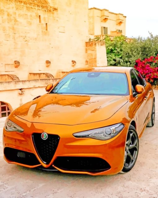 Alfa Romeo Giulia paint by numbers