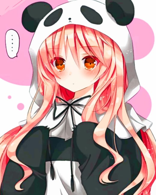 Anime Panda Girl painting by numbers