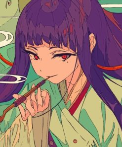 Anime Girl Smoking painting by numbers