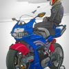 Anime Motorcycle Design painting by numbers