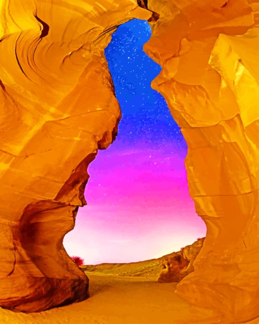 Antelope Canyon At Night paint by numbers