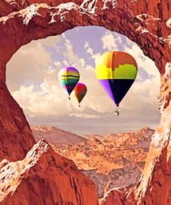 Arches National Park And Air Balloons paint by numbers