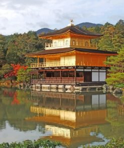 Asian Architecture On The Lake paint by numbers