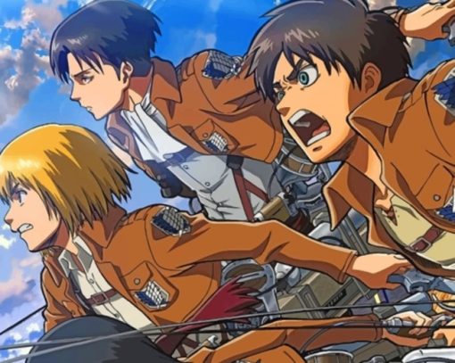 Attack On Titan Team Members paint by numbers