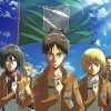 Eren And Mikassa And Armin paint by numbers