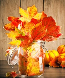 Autumn Leaves In A Jar paint by numbers